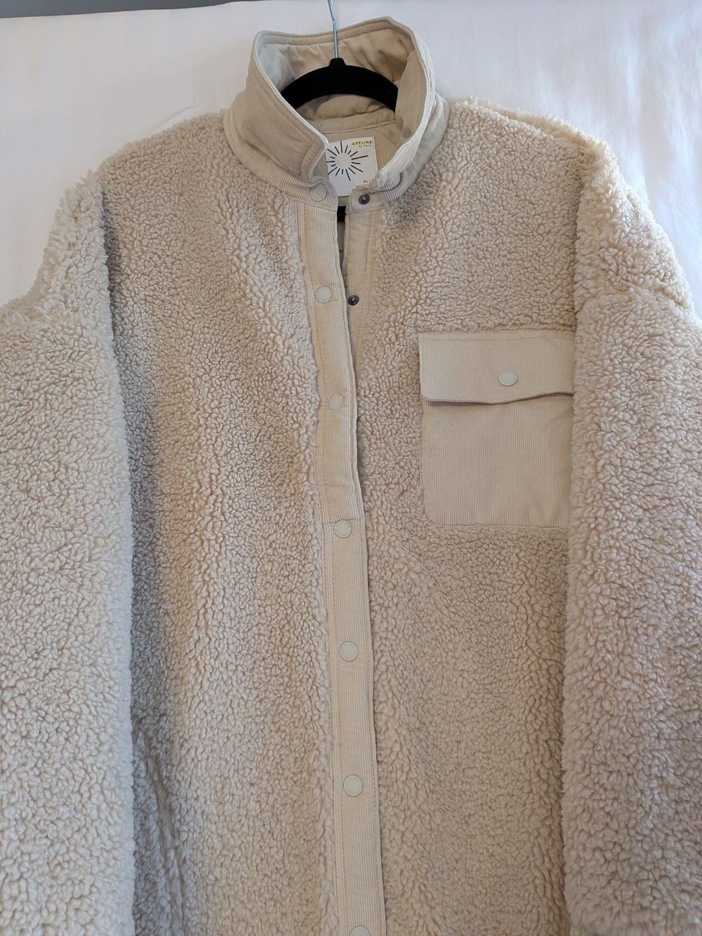 AERIE OFFLINE Cozy Sherpa Button-Front Jacket -XL ❄️ SUPER CUTE WITH UGGS